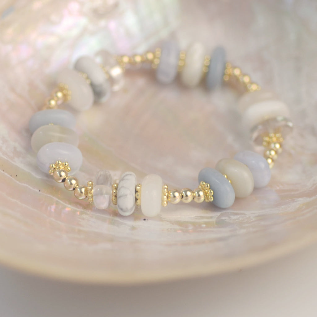 Gorgeous Crystals & Gold Bracelet - Calming Blend