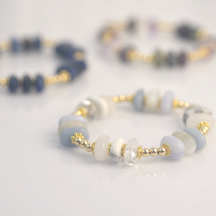 Gorgeous Crystals & Gold Bracelet - Calming Blend