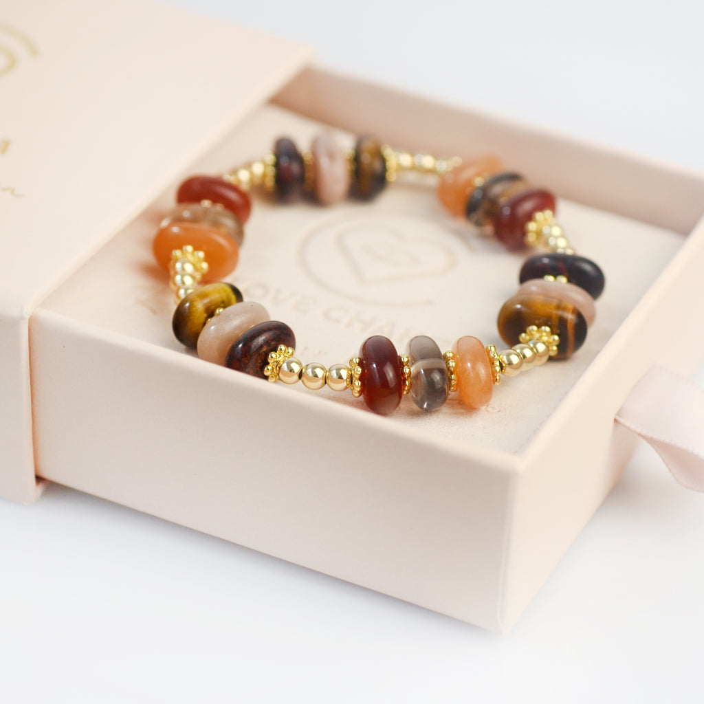 Deluxe Crystals Gold Bracelet - Fertility Blend