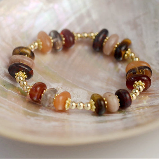 Deluxe Crystals Gold Bracelet - Fertility Blend