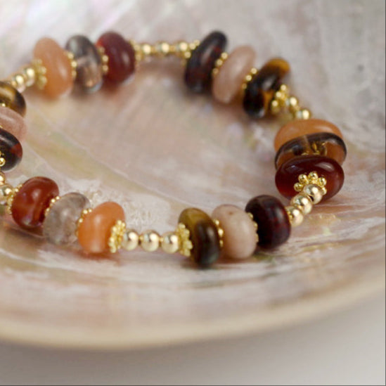 Deluxe Crystals Gold Bracelet - Fertility Blend