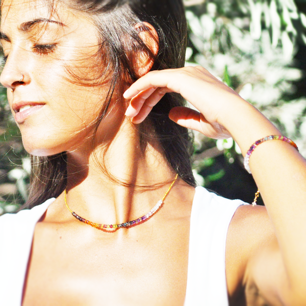 Namaste Crystal Beams Necklace - Balance - i Love Chakra 